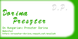 dorina preszter business card